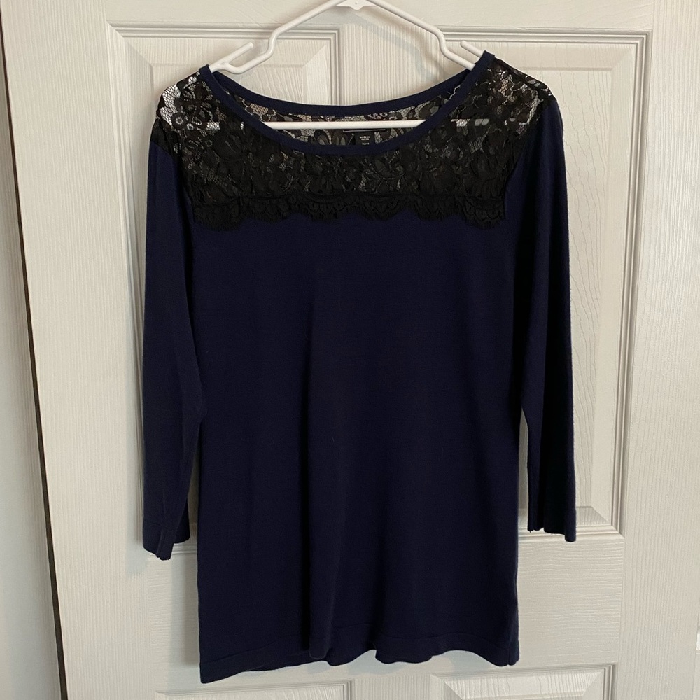 Lace top sweater